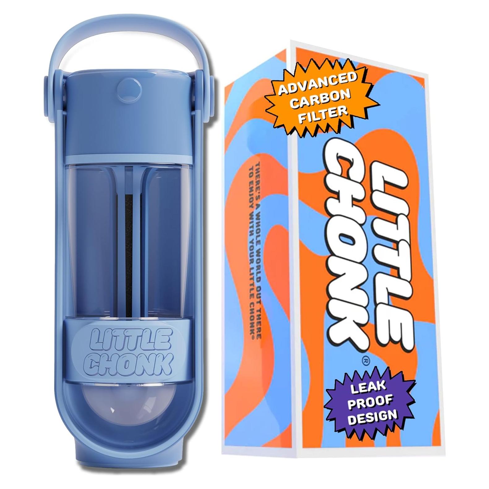 Botella de Agua Portátil para Perros Little Chonk Azul 443 ml