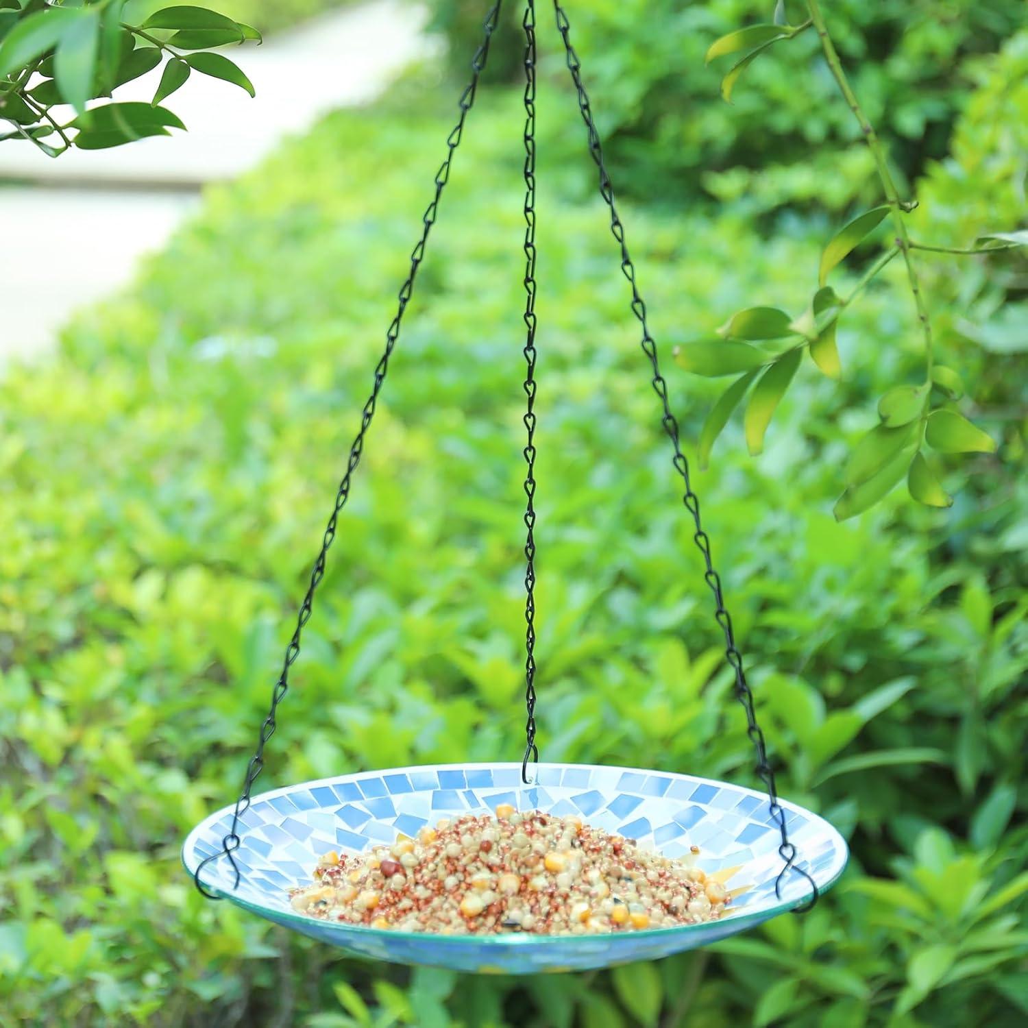 Fuente Colgante para Aves MUMTOP de Vidrio 30.48 cm Girasol