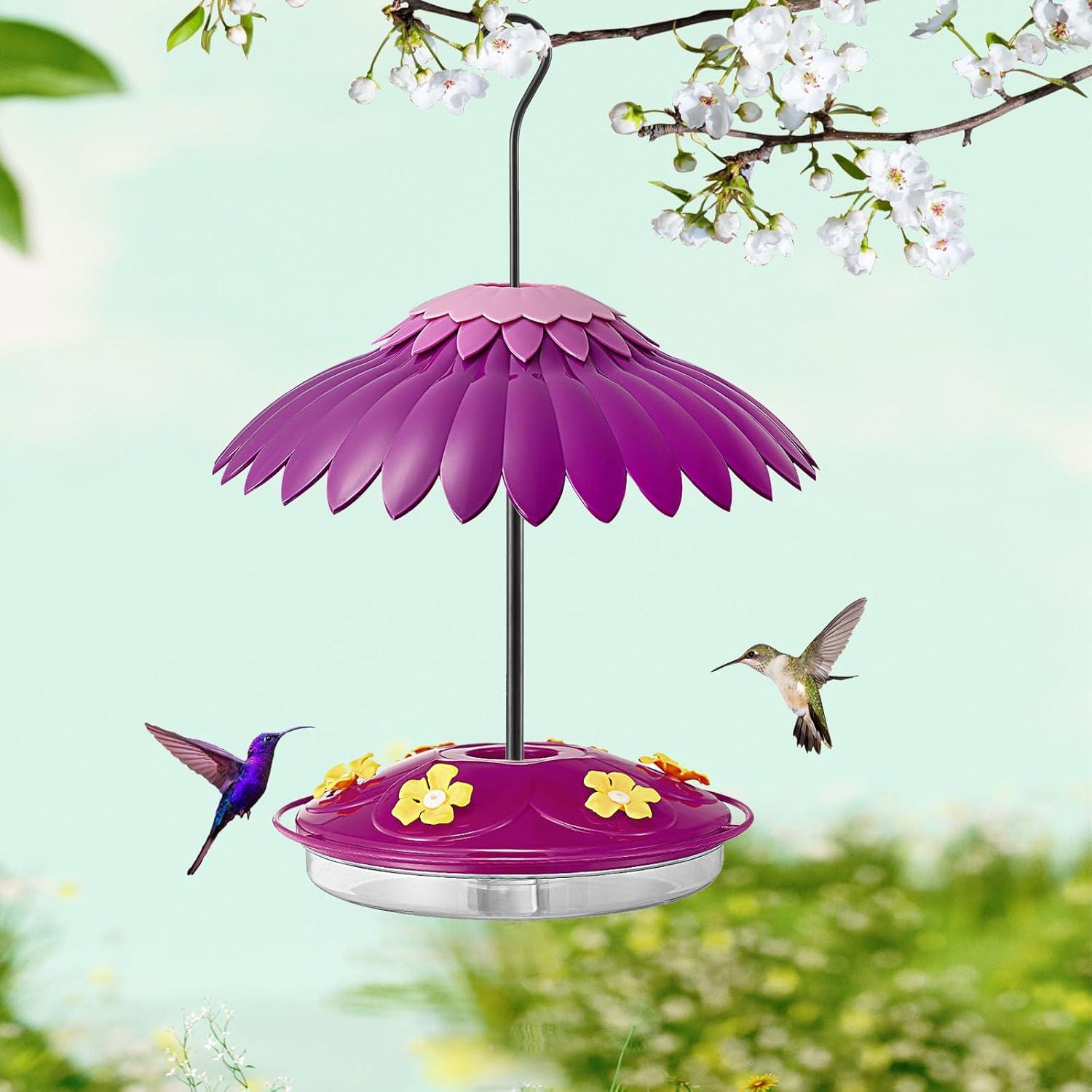 Comedero para Colibríes Beserie 16 oz con Baffle 14" Púrpura