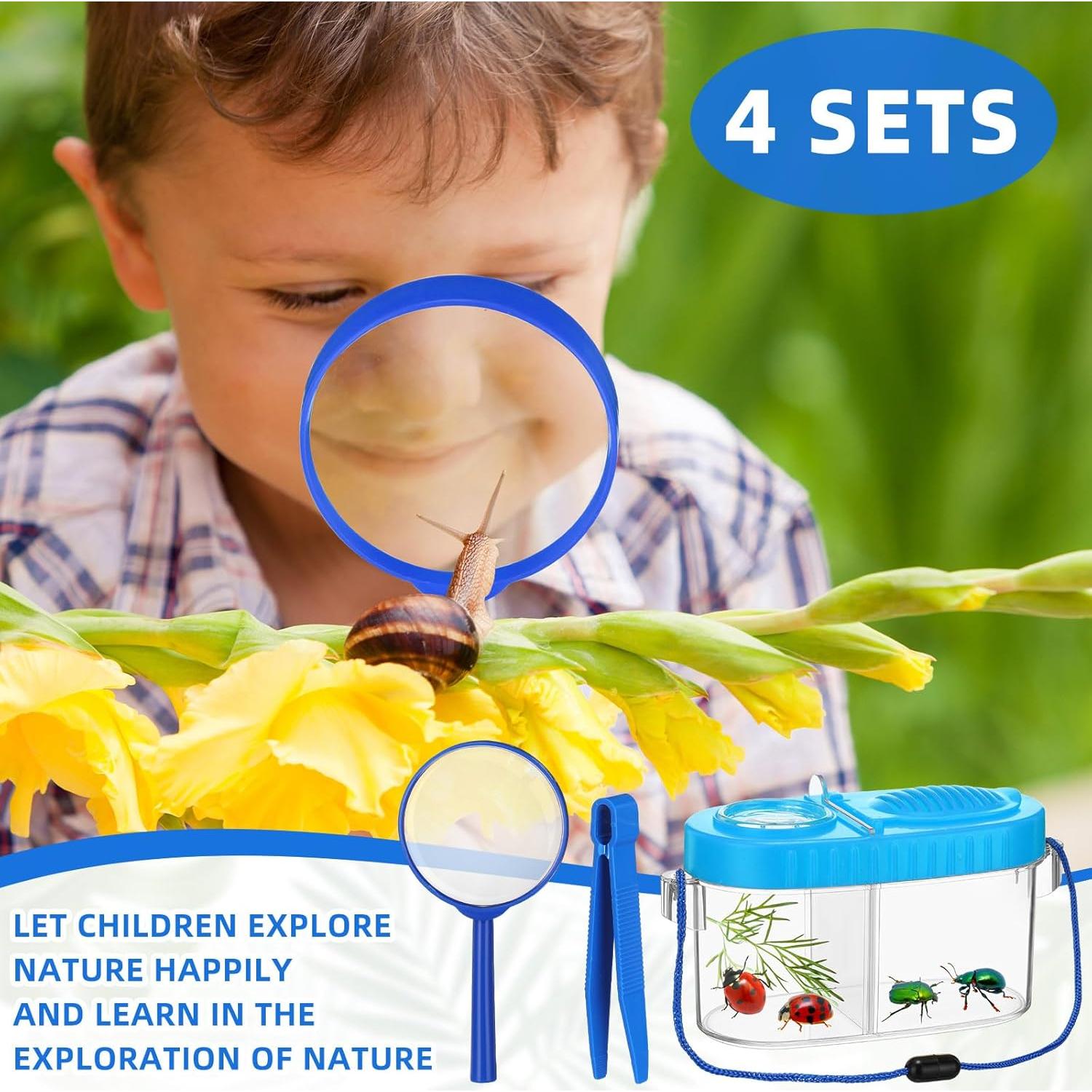 Kit de Exploración de Insectos Halloscume - 4 Sets para Niños