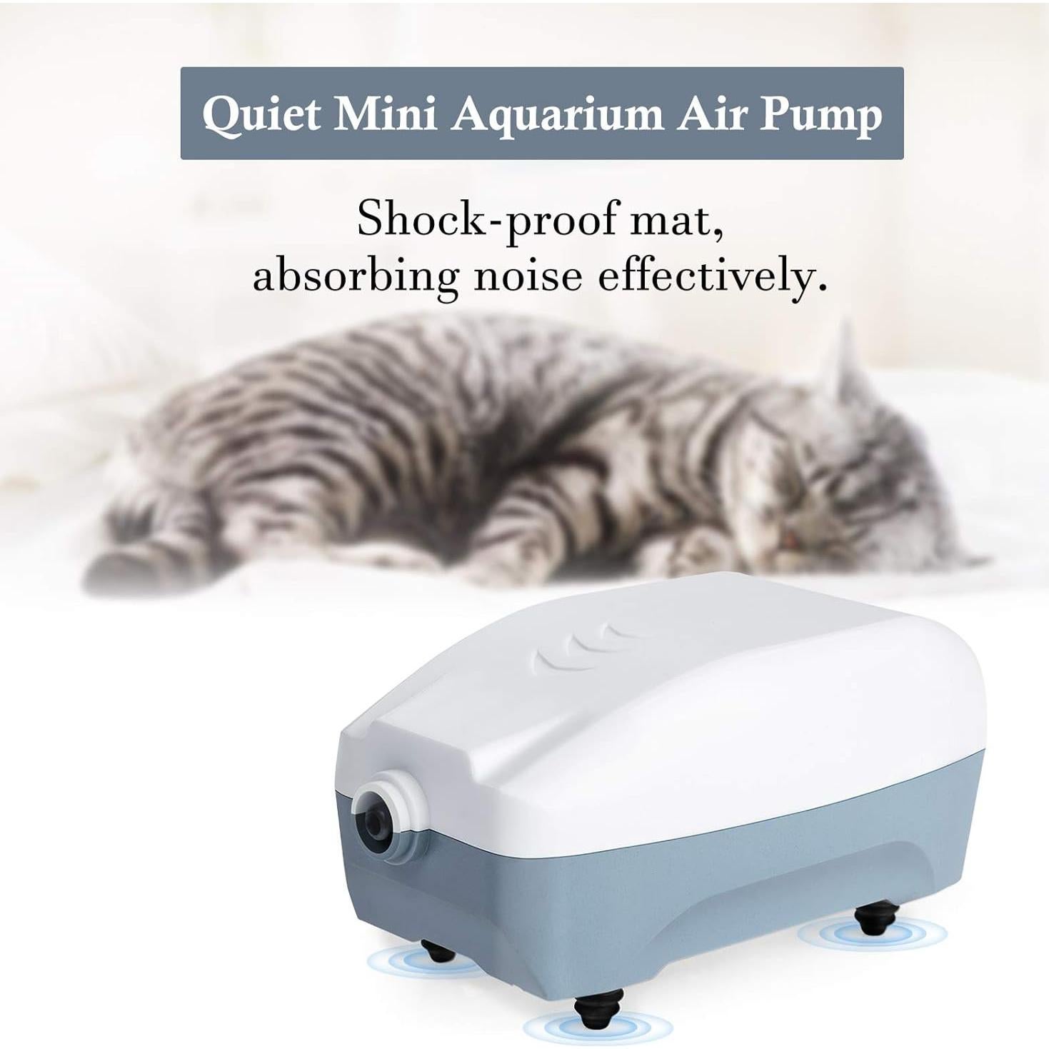 Bomba de Aire HITOP 2W para Acuario 1.5L/min Silenciosa