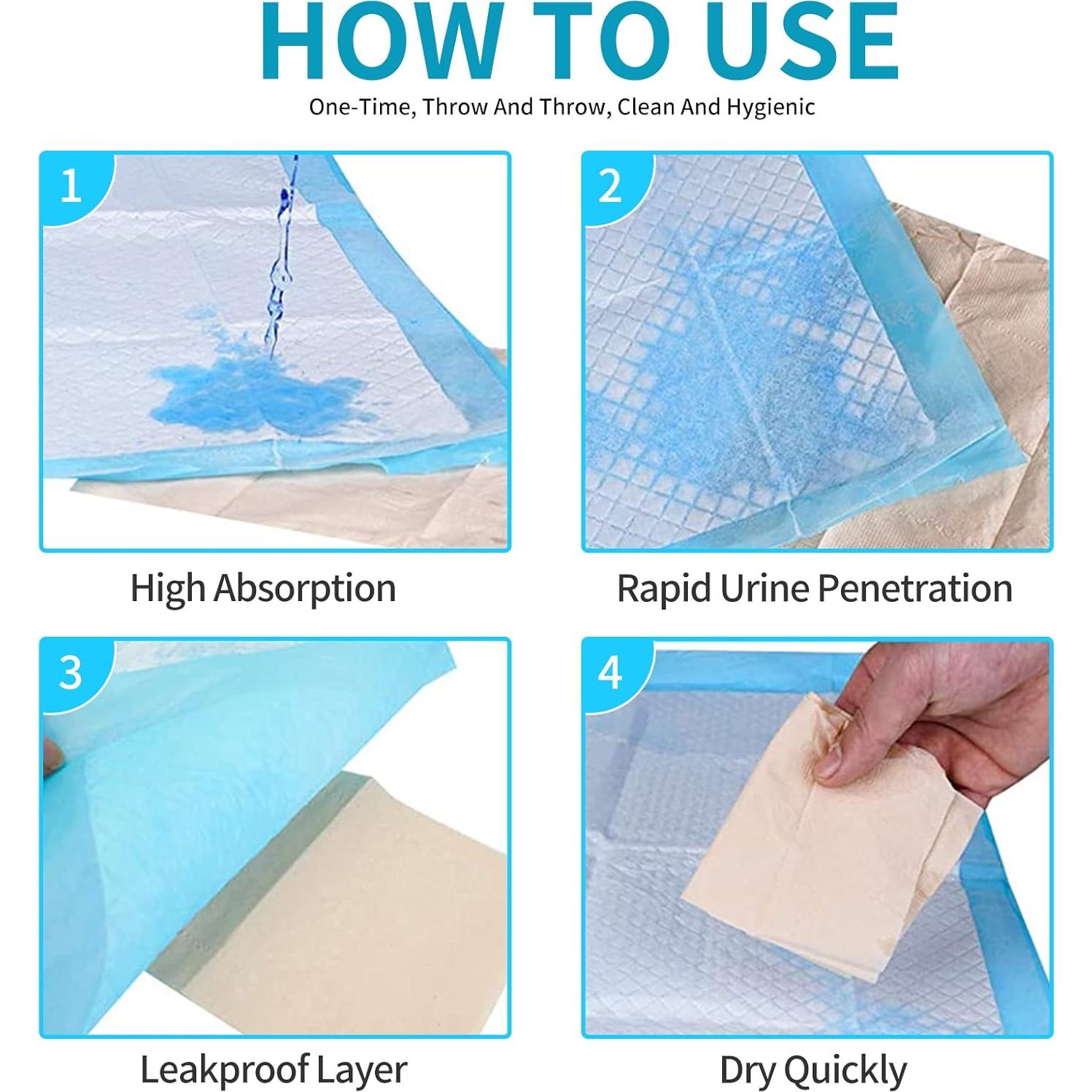 20 Almohadillas Desechables para Orina de Mascotas 33x45cm