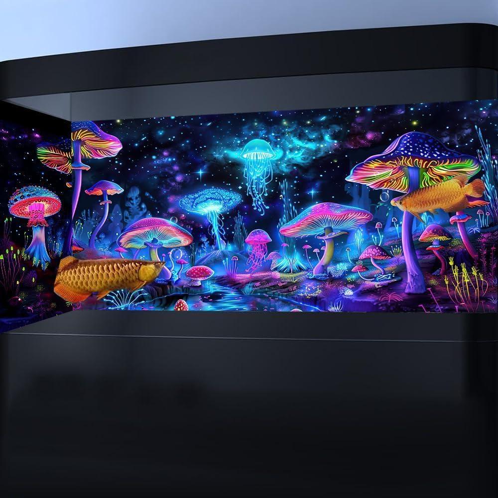 Fondo de Acuario Blacklight Dtekoj 60x30cm Cielo Estrellado