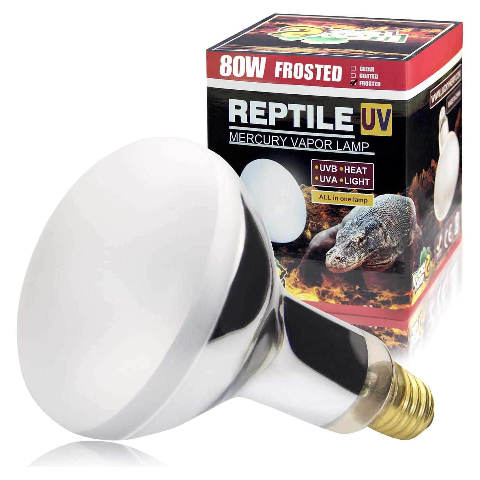 Lámpara de Calor UVA UVB 80W LUCKY HERP para Reptiles