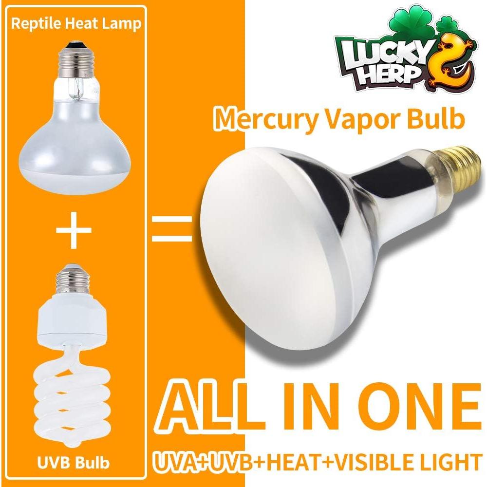 Lámpara de Calor UVA UVB 80W LUCKY HERP para Reptiles