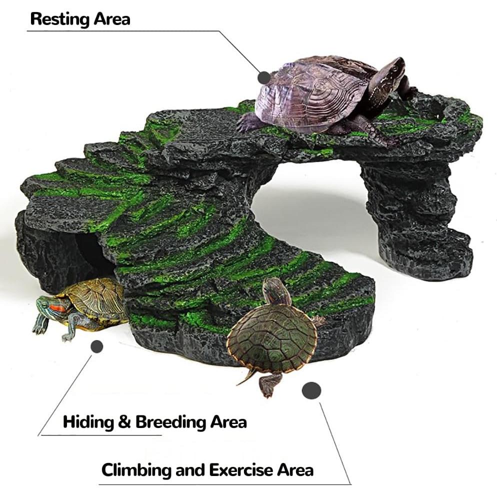 Plataforma de Sol para Reptiles Mipukbay Roca Decorativa 20cm