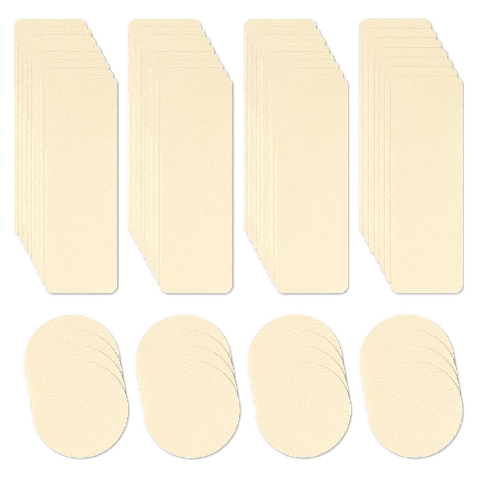 48 Parches Beige Autoadhesivos para Reparar Zapatos - 2 Formas