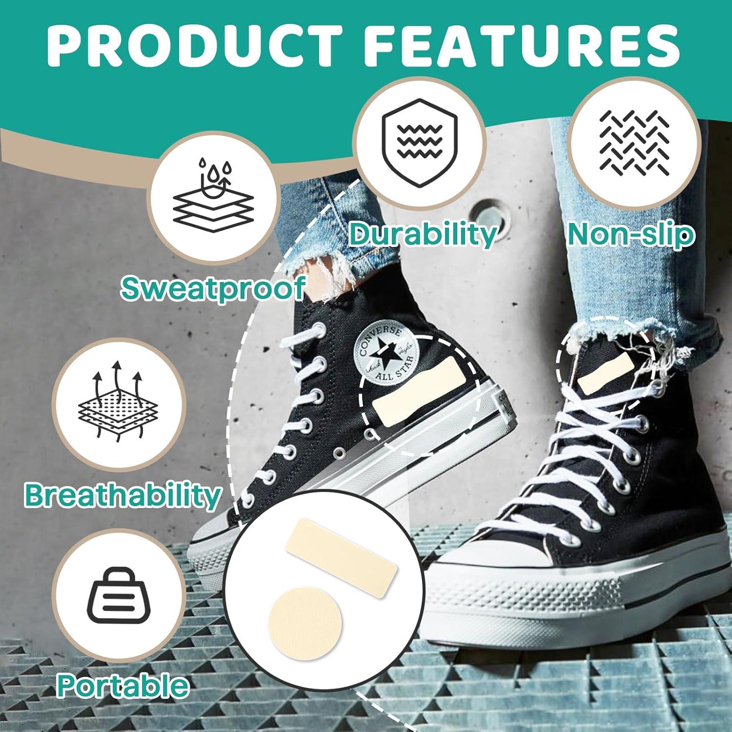 48 Parches Beige Autoadhesivos para Reparar Zapatos - 2 Formas