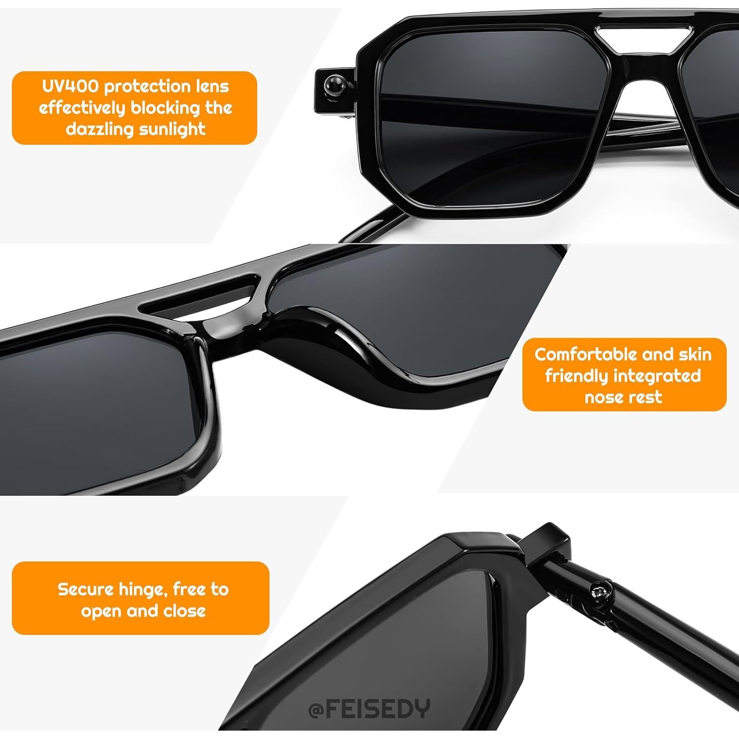 Gafas de sol para niños FEISEDY Piloto Vintage 0-6 años