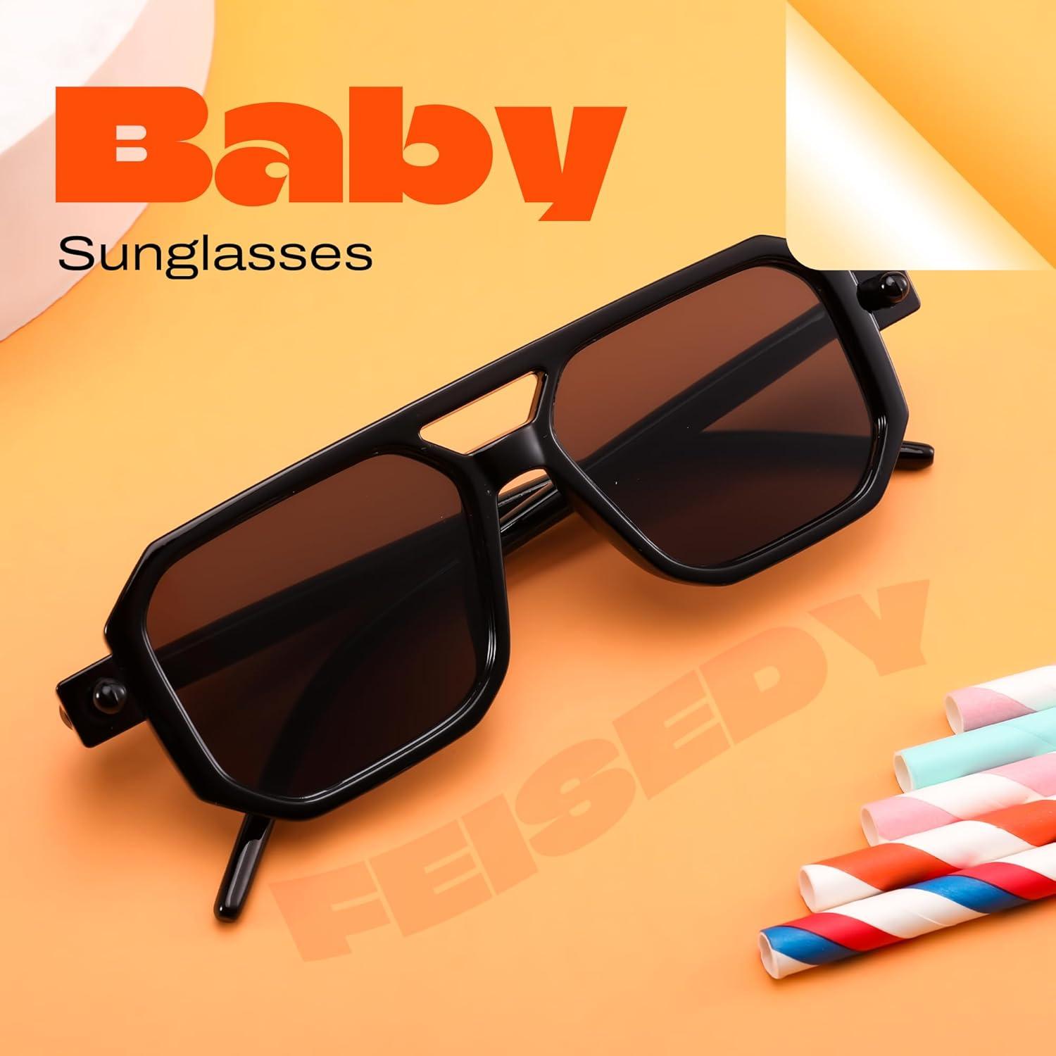 Gafas de sol para niños FEISEDY Piloto Vintage 0-6 años