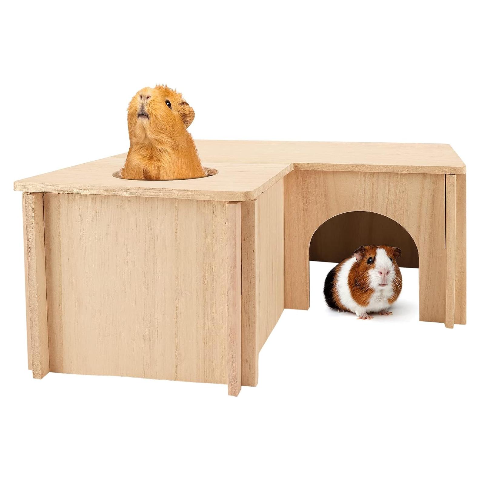 Escondite para Cobayas PAWCHIE Cabaña Madera 32x28x16 cm