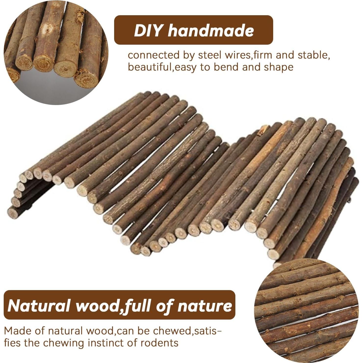 Puente de Madera Kathson XL para Conejos y Roedores 66x41cm