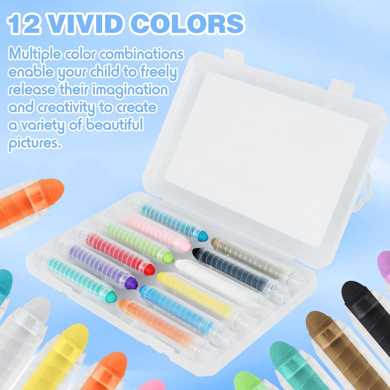 Tiza Sin Polvo Zhenbuco - Set de 12 Colores Lavables