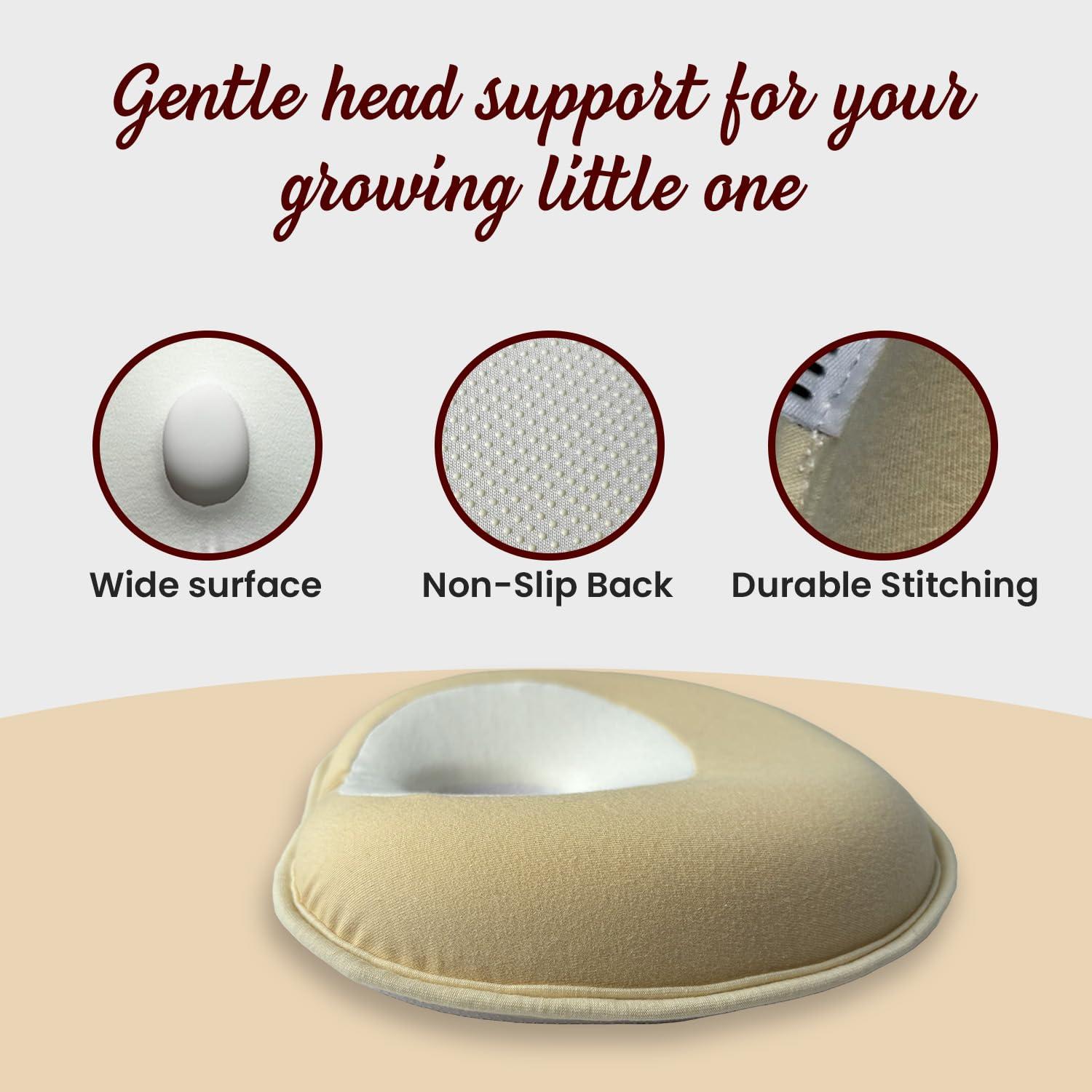 Almohada para Bebé Hibby Baby Beige Galleta - Cochecito y Viaje