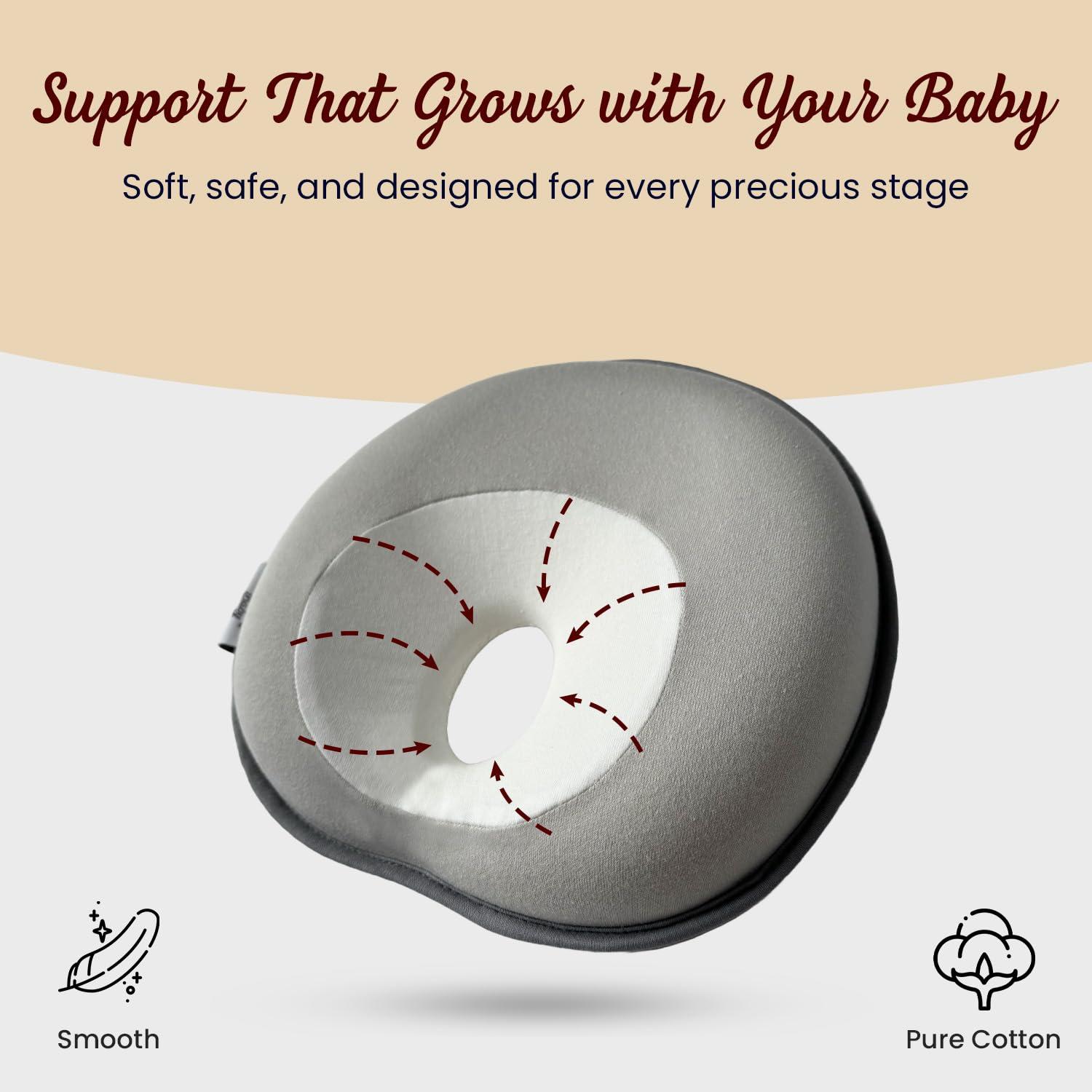 Almohada para Bebé Hibby Baby Beige Galleta - Cochecito y Viaje