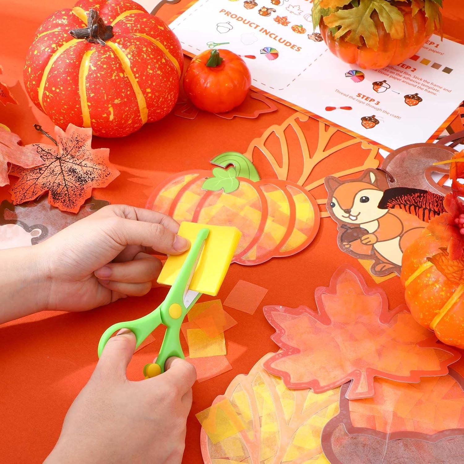 Kit de Manualidades de Otoño Feifeiya 24 Juegos DIY Papel Seda