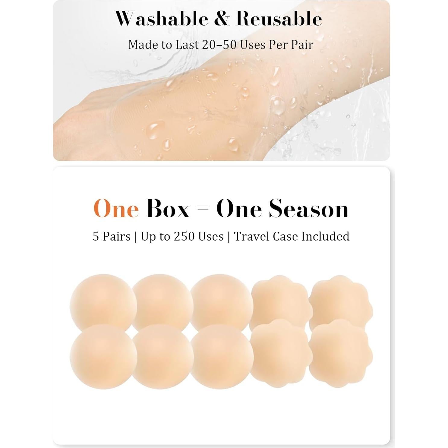 Cubrepezones Reutilizables VOCH GALA Silicona Hipoalergénica