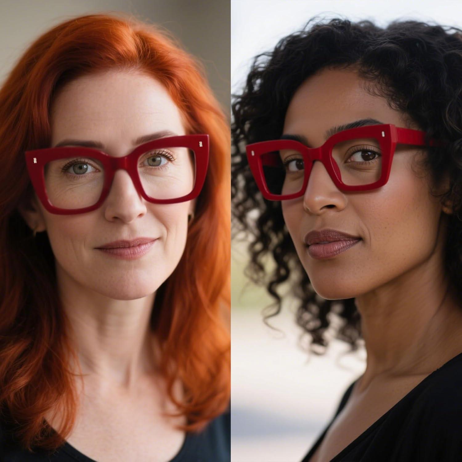 Gafas de lectura WEMOOTANTS rojas ojo de gato 1.0 a 4.0