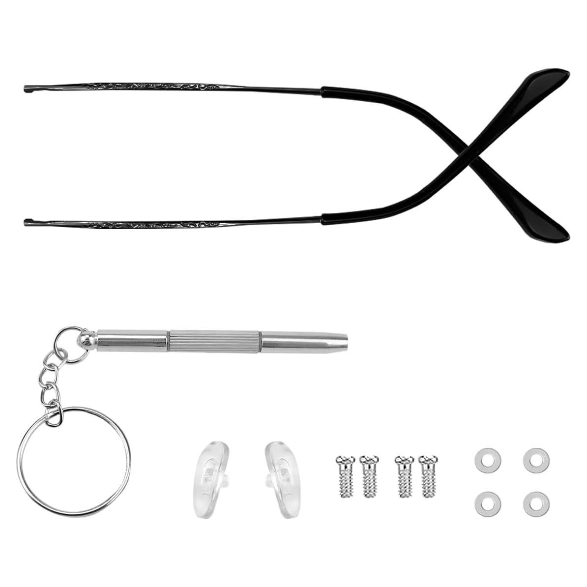 Brazos de Reemplazo para Gafas ZJIVQO Metal Negro Universal