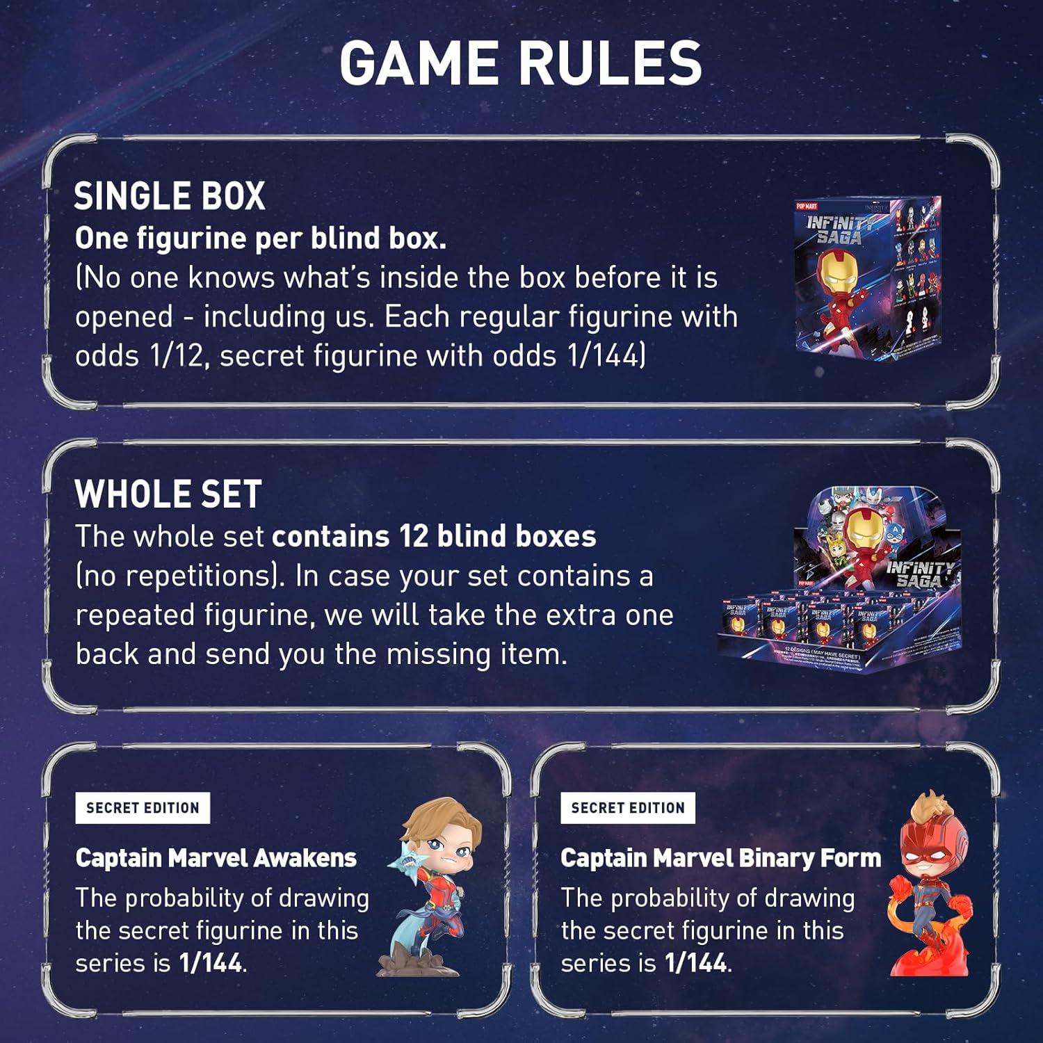 Figuras de Acción POP MART Marvel Infinity Saga - 12 Pcs