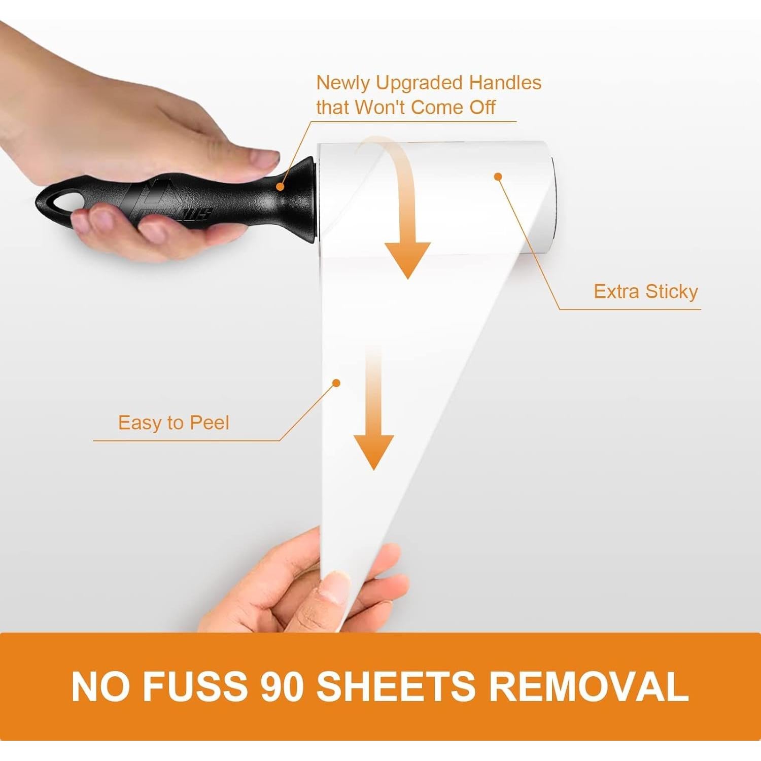 Rodillos Adhesivos Cusbus para Pelo de Mascotas - 450 Hojas