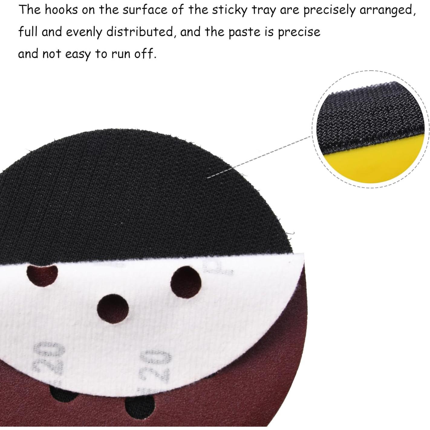 2 Pcs Almohadilla de Lijado 5" Gancho y Bucle Shiningeyes