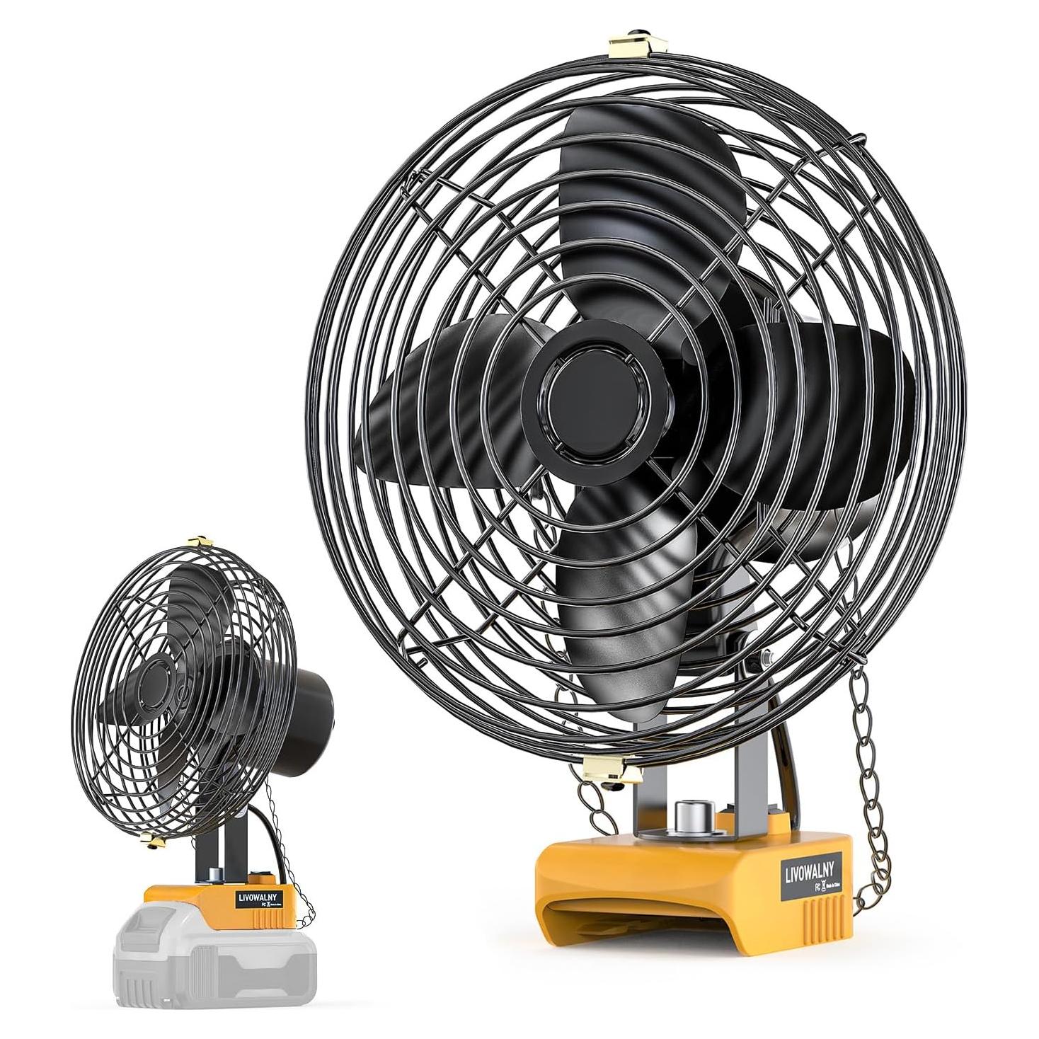 Ventilador Portátil LIVOWALNY 7" 17W Inalámbrico para Dewalt