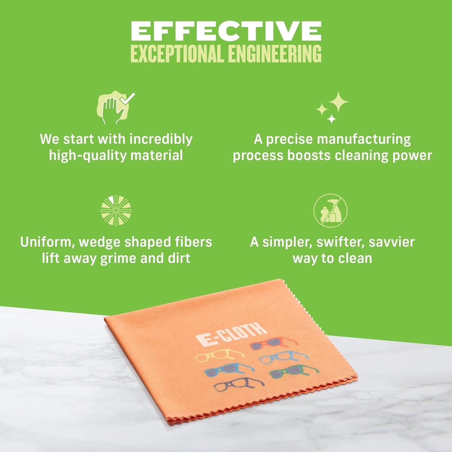 Paño de limpieza E-Cloth para gafas, microfibra, 1 paquete