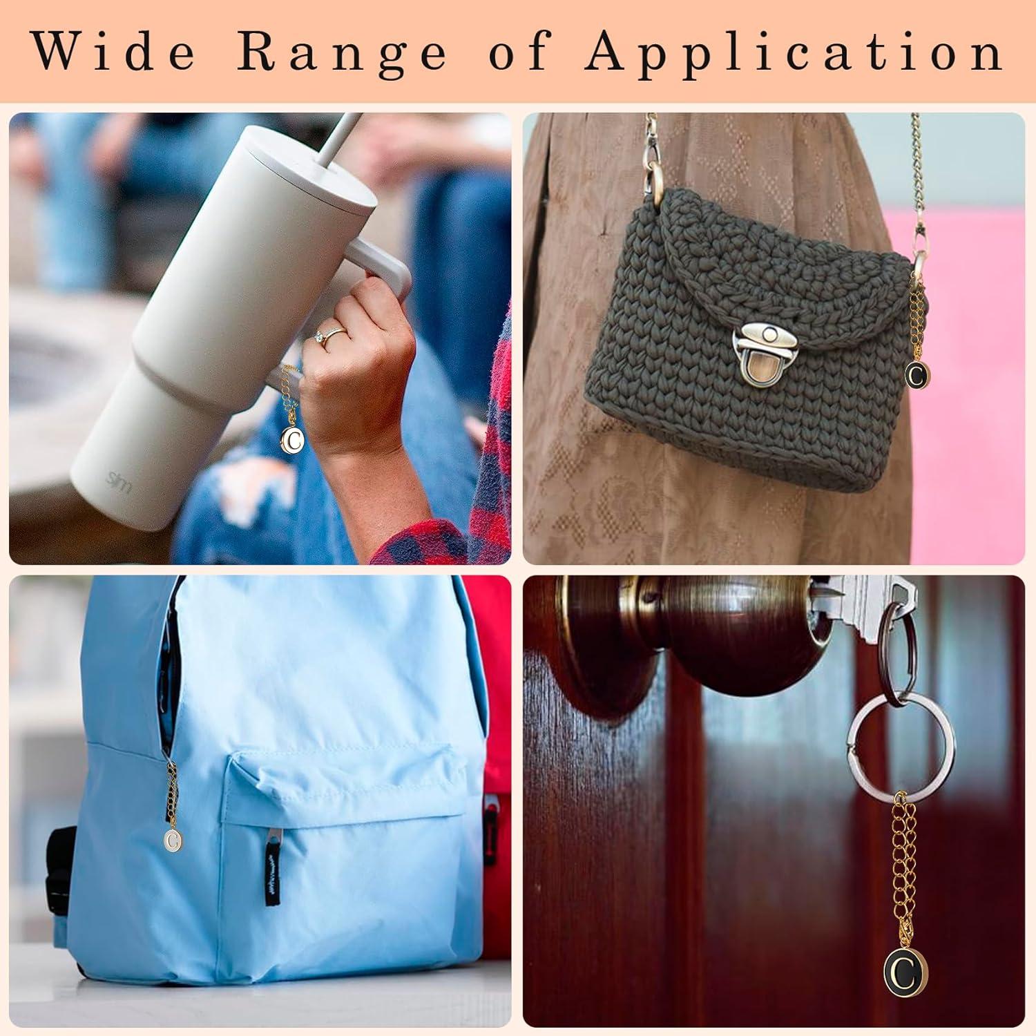 Encantos de Letra Inicial Personalizados Utuichuo 2PCS