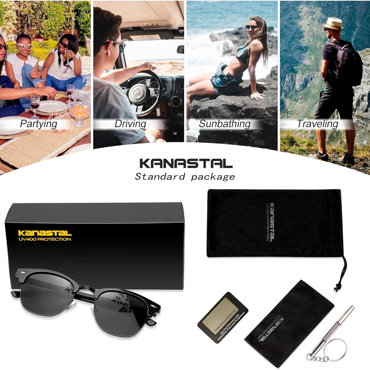 Gafas de sol polarizadas KANASTAL K1940 UV400 para hombres y mujeres