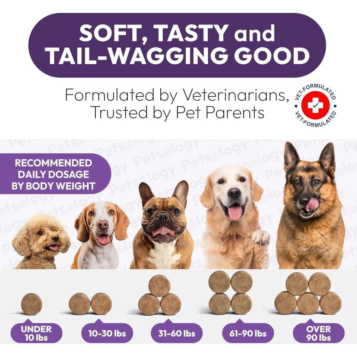 Multivitamina Masticable para Perros Petsology 340 Unidades