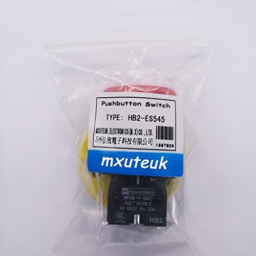 Interruptor de Parada de Emergencia mxuteuk 1NC 1NO 10A 600V