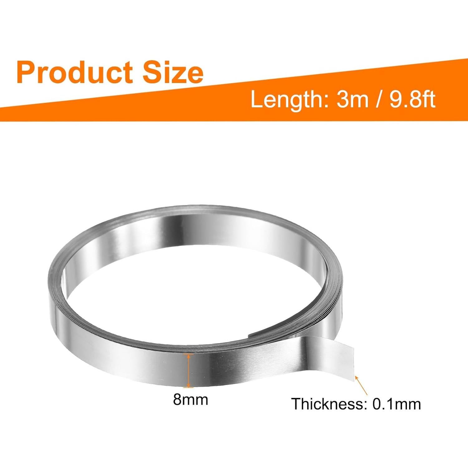 Tira de Níquel Pura HARFINGTON 0.1mm x 8mm 3m 99.6%