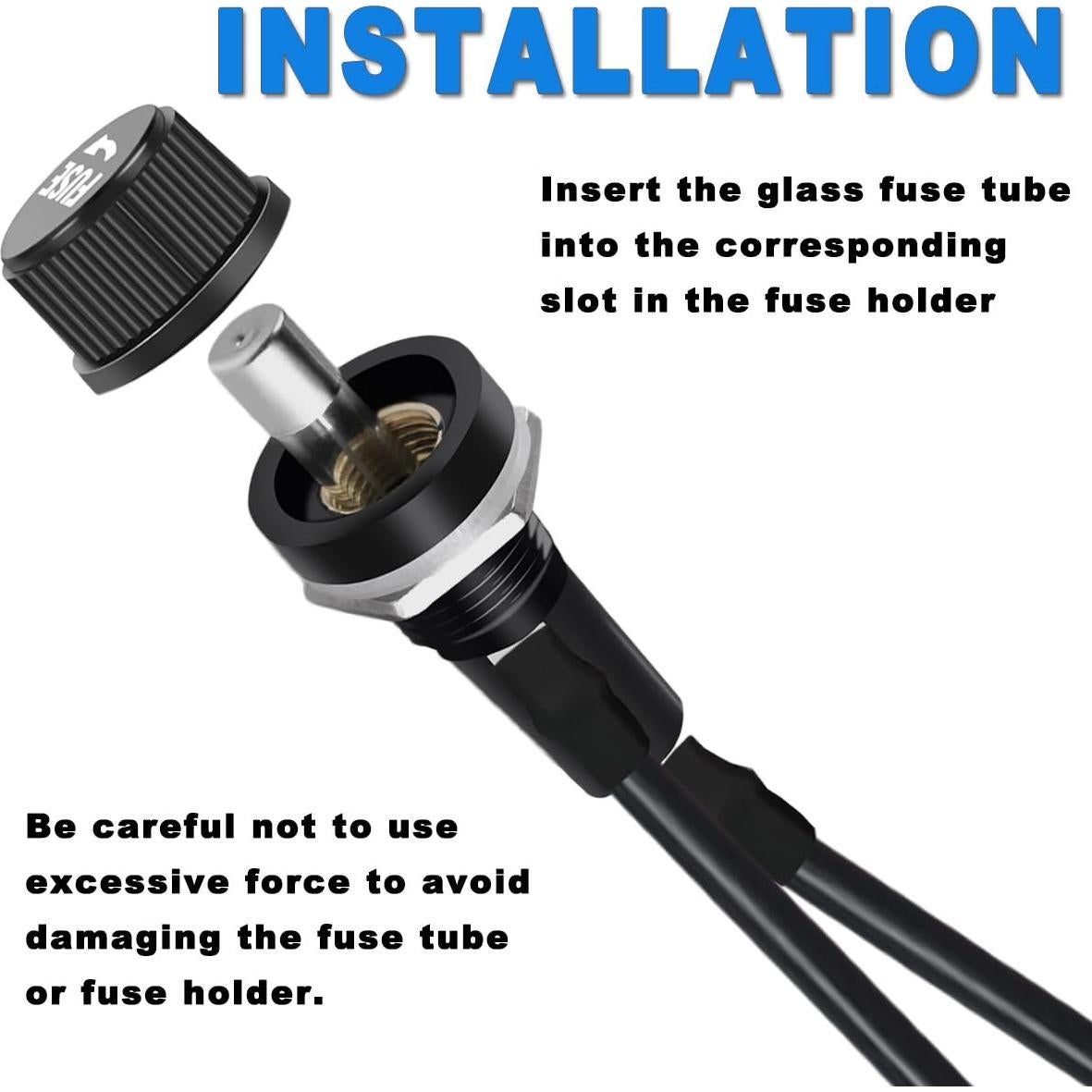 Soporte de Fusible Montaje en Panel 5x20mm MKBKLLJY 10PCS