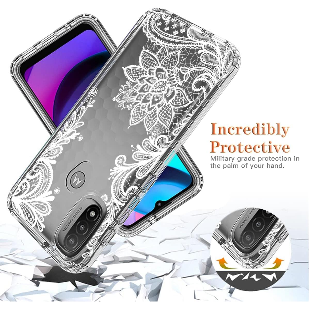 Funda Protectora para Motorola Moto E20/E30/E40 con Protector de Pantalla Mandala