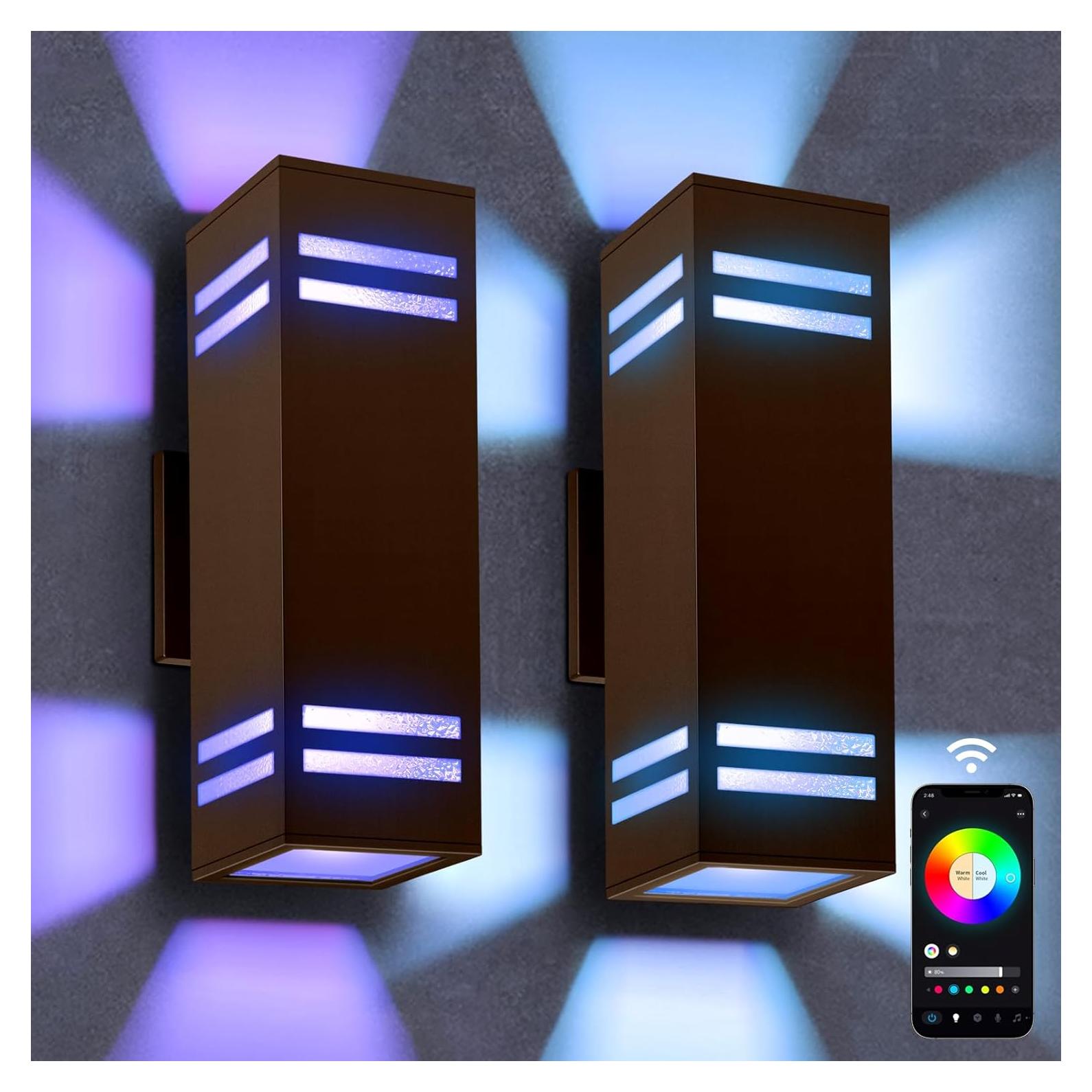 Luces Inteligentes de Exterior MZLITI 2 Paquete RGB IP65