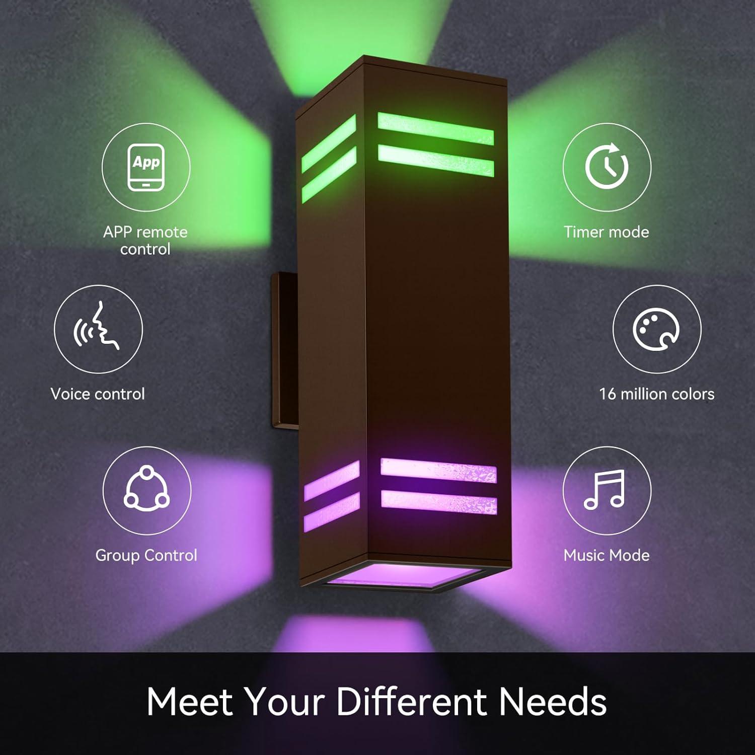 Luces Inteligentes de Exterior MZLITI 2 Paquete RGB IP65