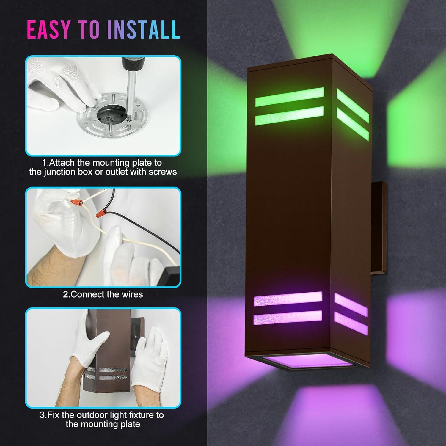 Luces Inteligentes de Exterior MZLITI 2 Paquete RGB IP65