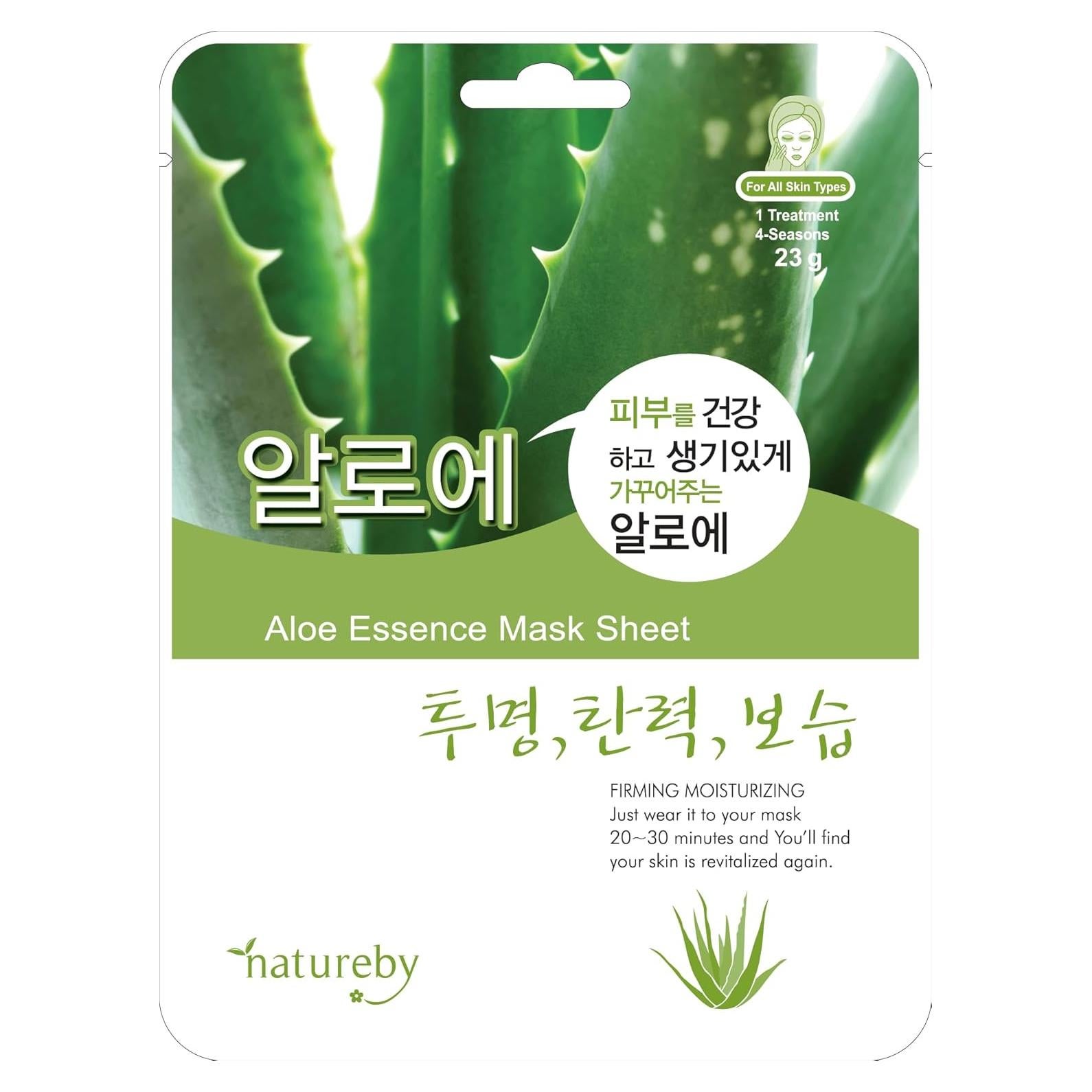Mascarilla Facial TNB Natureby Aloe - Hidratante Coreana 10 Hojas