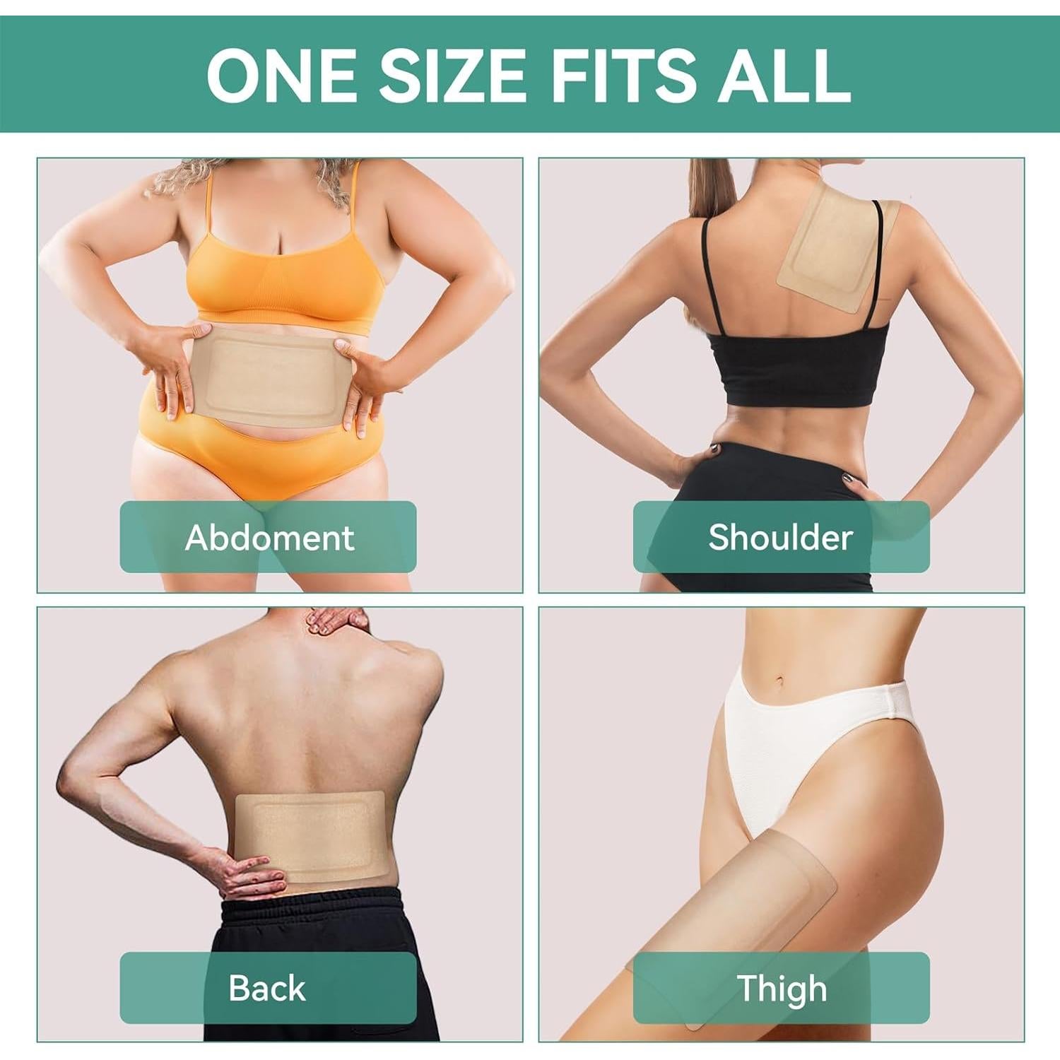 10 Parches de Aceite de Ricino Orgánico Taoscare 30x16cm