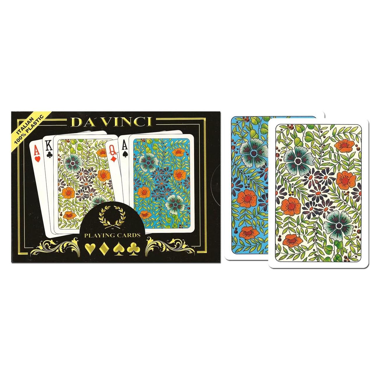 Cartas de Juego Da Vinci Fiori 100% Plástico Tamaño Bridge