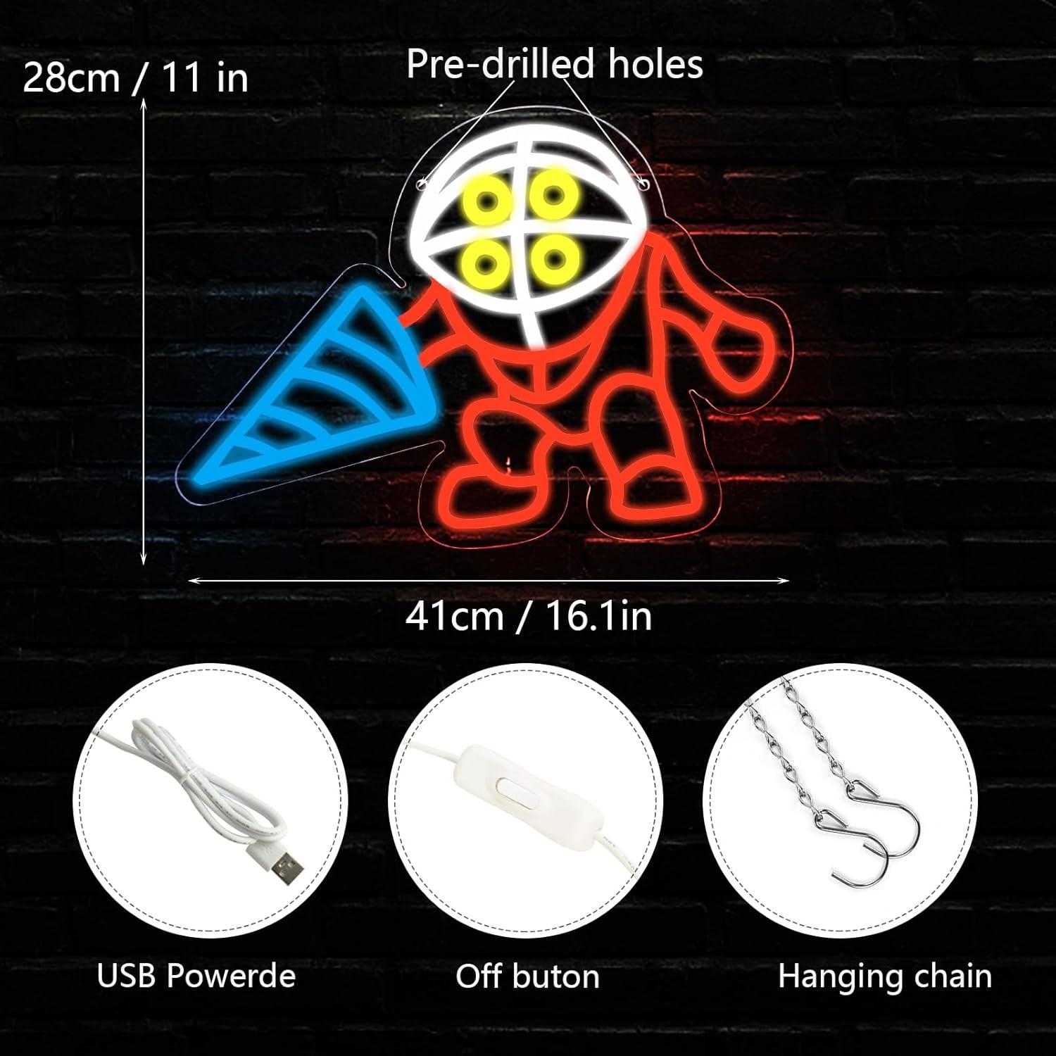 Luz de Neón LED WonderfulLife 41x28 cm para Zona de Juegos