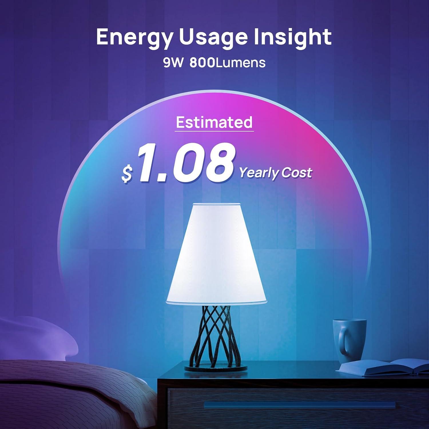 Bombillas Inteligentes Consciot RGBTW, 6 Bombillas LED WiFi