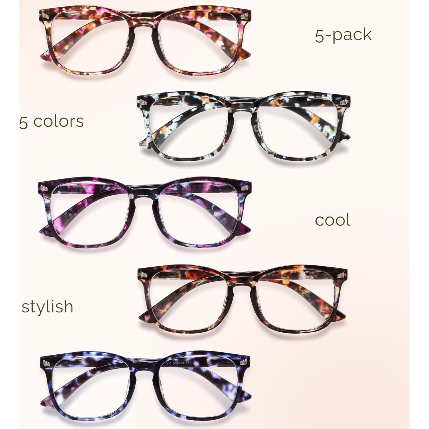 Gafas de lectura CCVOO 2.25x anti luz azul unisex