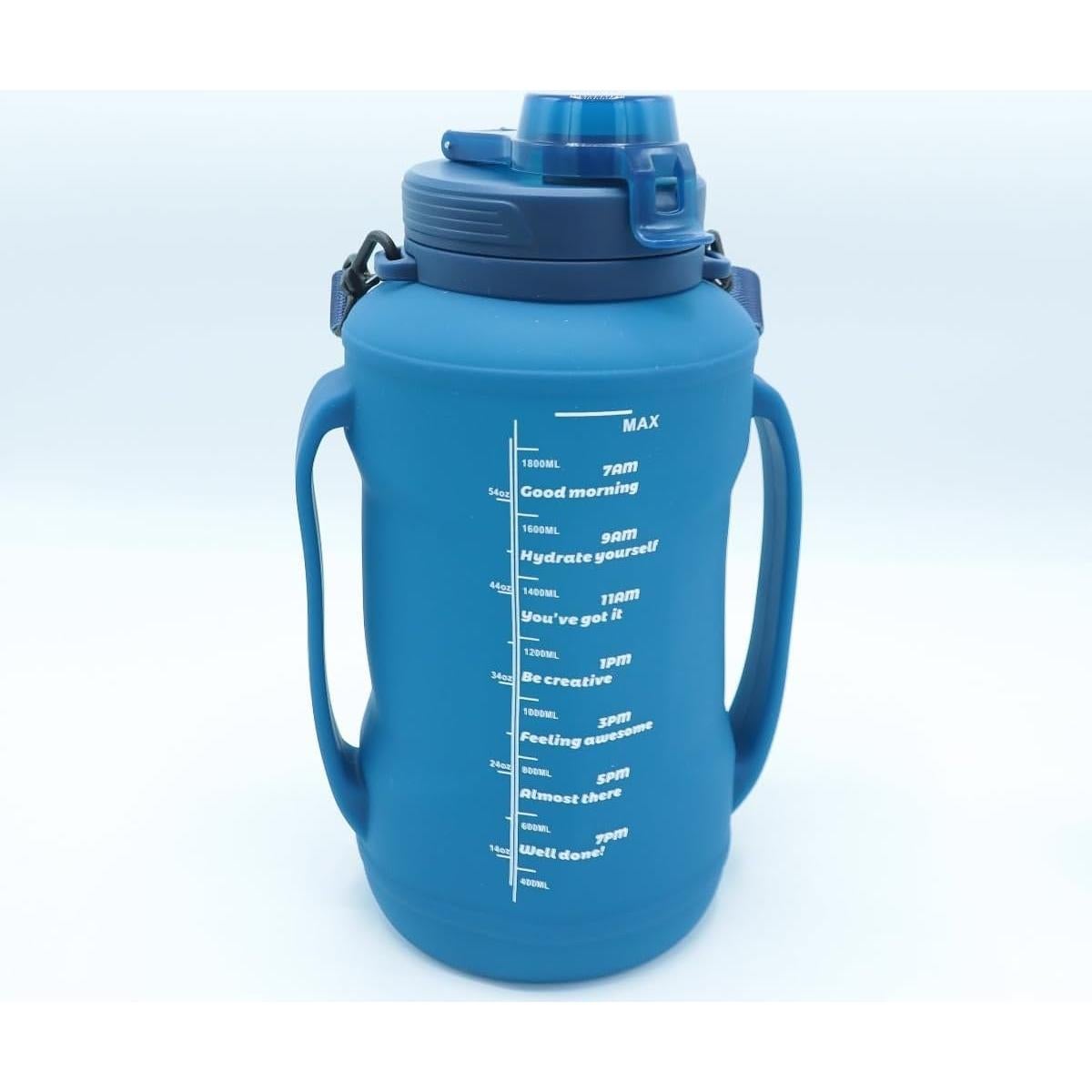Botella Plegable 64oz LELExilan Azul - Silicona A Prueba de Fugas
