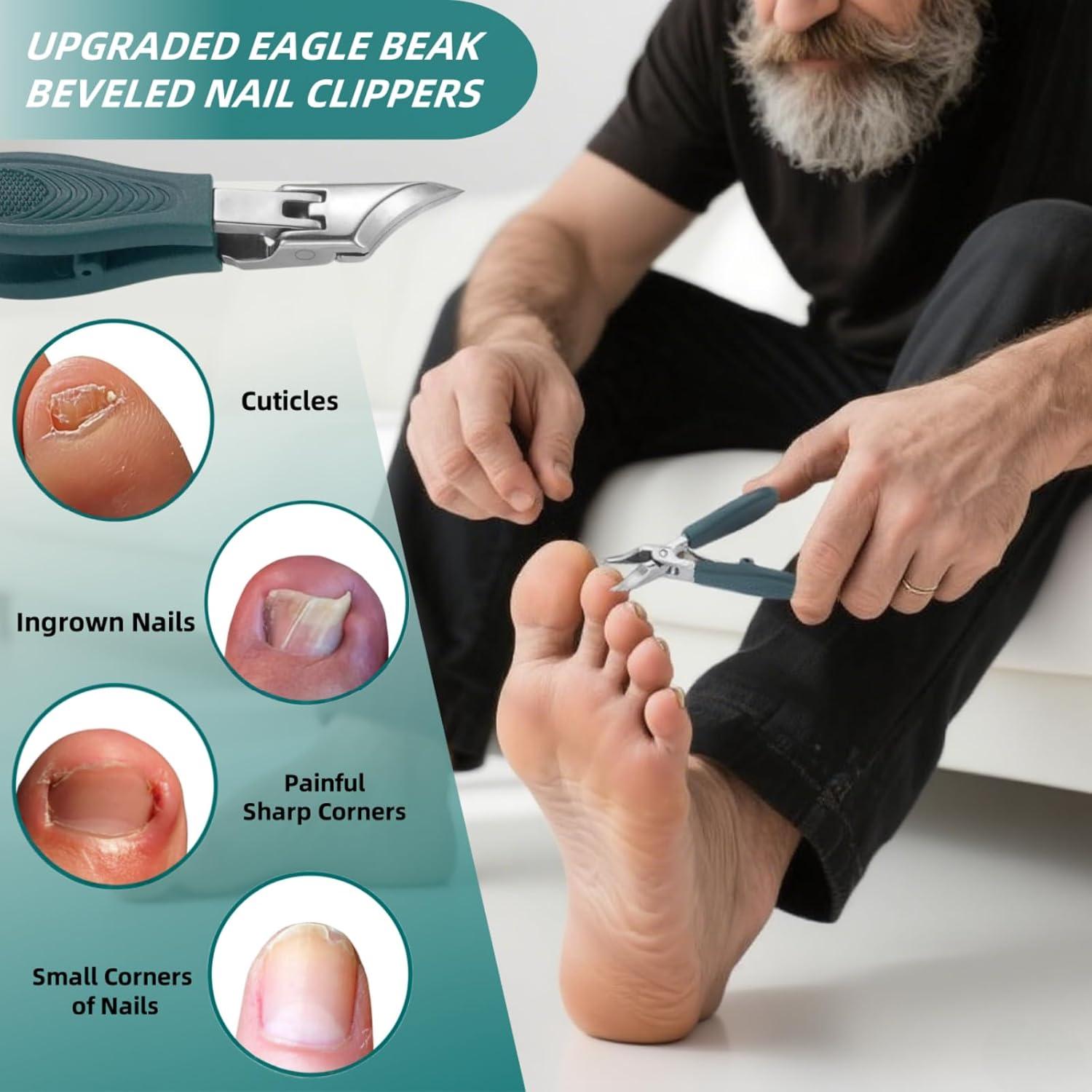 Cortadores de Uñas Beak de Águila Gruesas 9 Piezas Negro