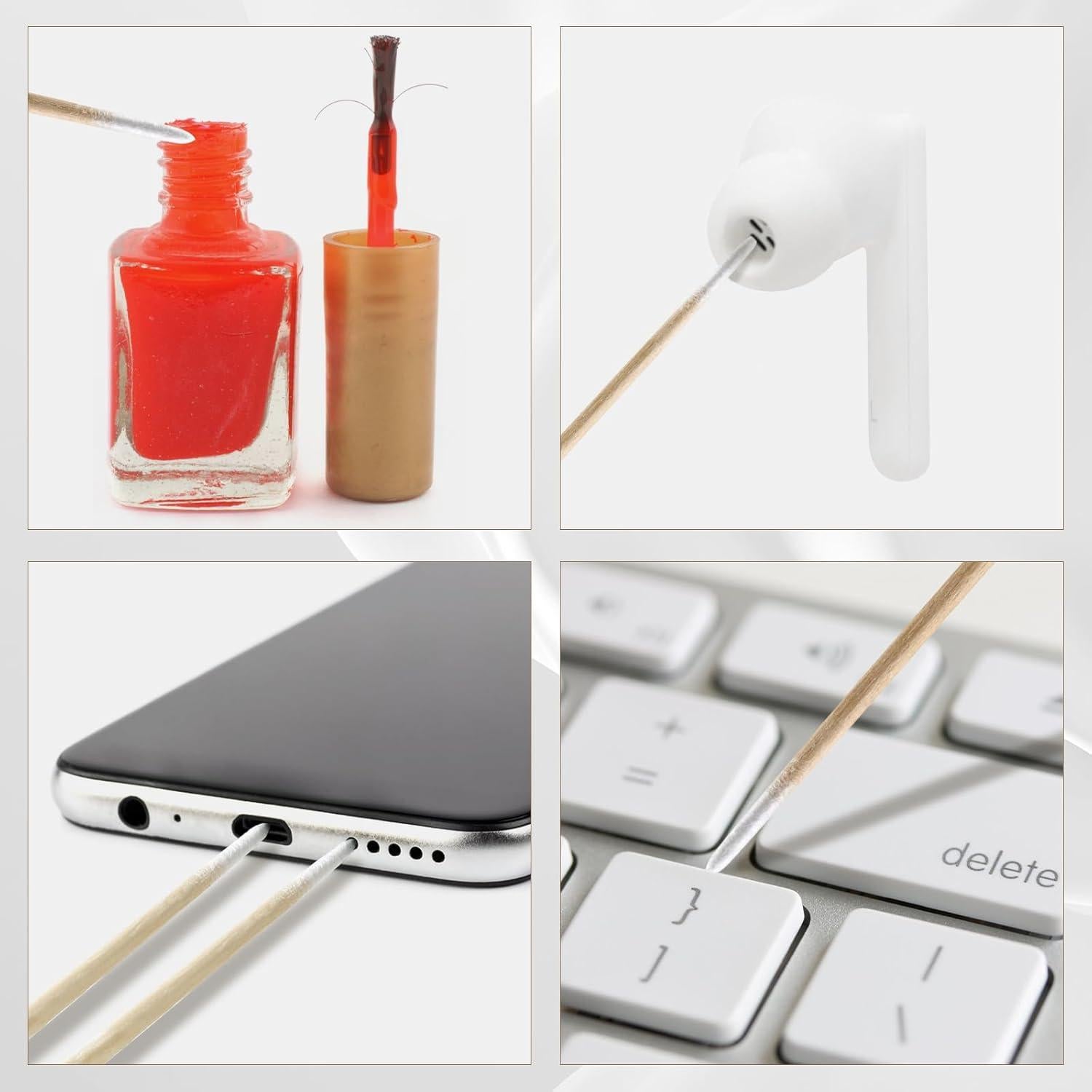 200 Hisopos de Algodón de Precisión CJJIE para Maquillaje