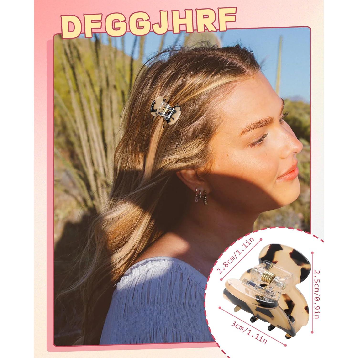 Pinzas para el cabello tipo garra Molans - 12 piezas ámbar