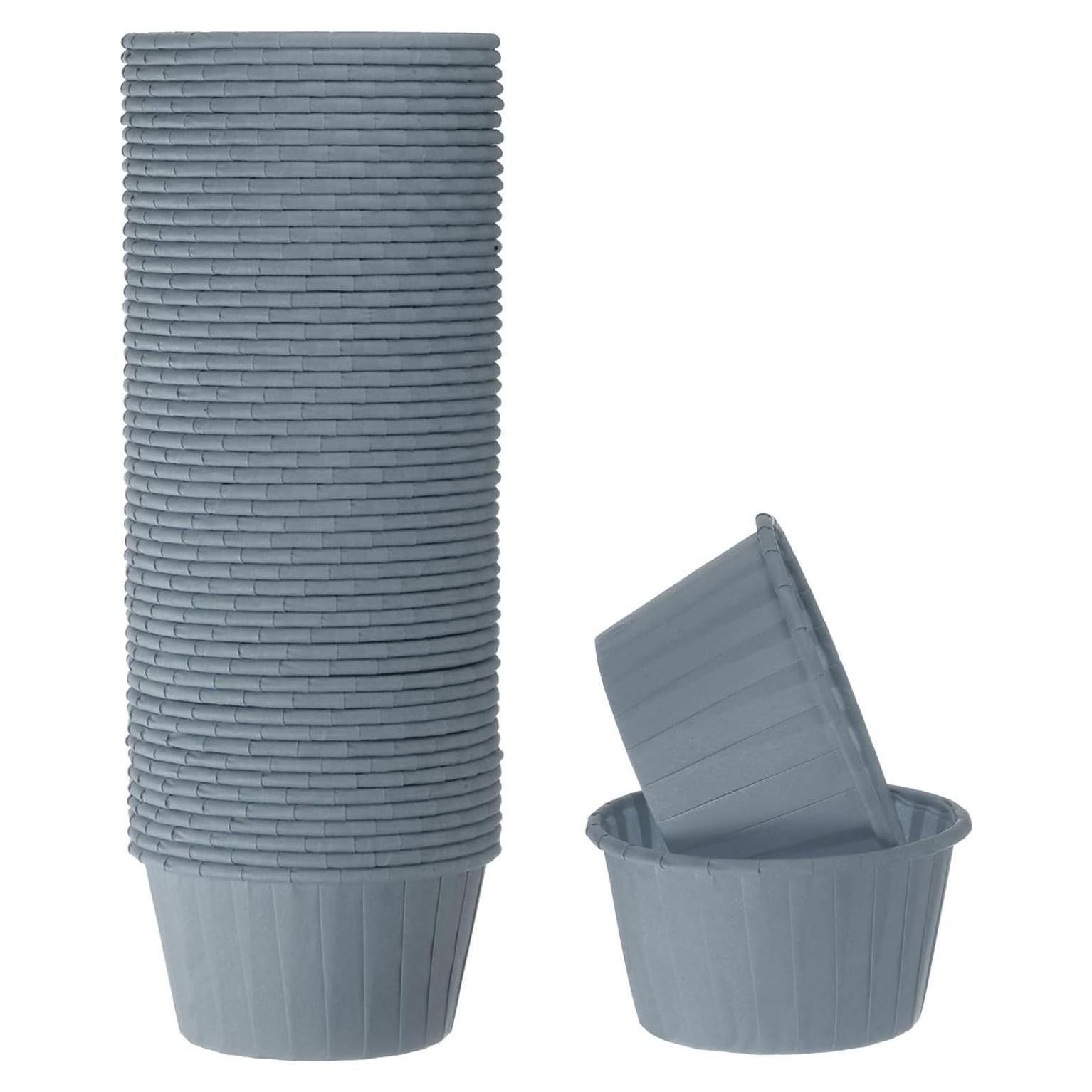 Moldes para Cupcakes Desechables HARFINGTON 50 Pcs Azul Gris