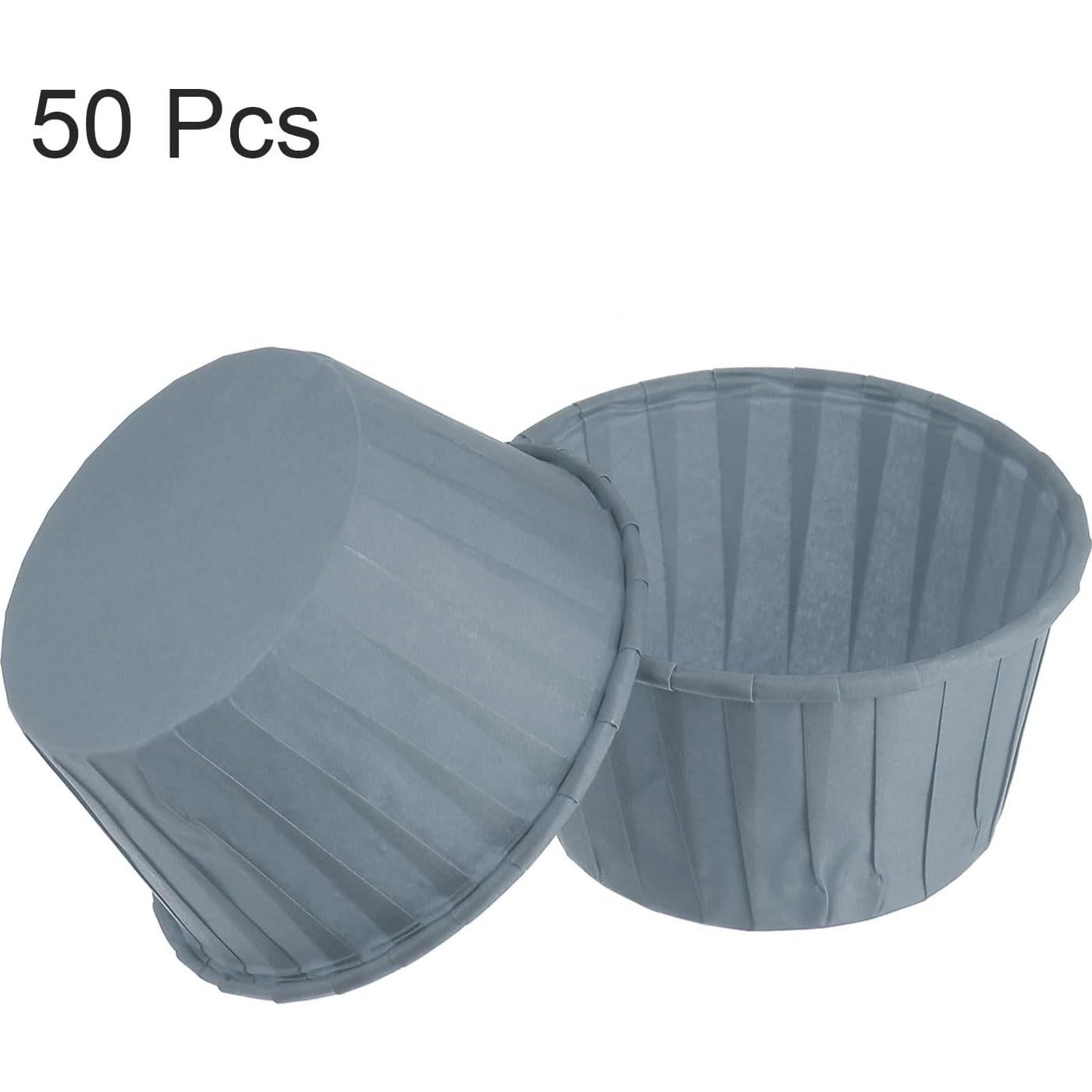 Moldes para Cupcakes Desechables HARFINGTON 50 Pcs Azul Gris